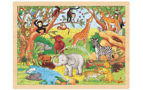 Goki Puzzle Einlegepuzzle Afrika