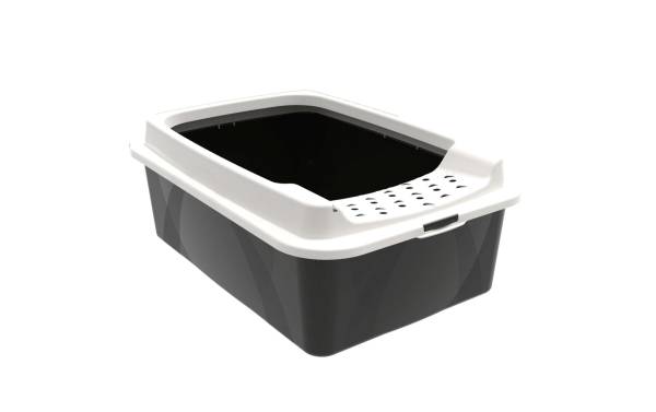 Rotho Katzentoilette Bonnie M ECO schwarz/sand, 57cm x39cm x 20cm