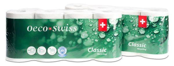 Toilettenpapier Oeco Swiss Classic 2-lagig 400 Blatt recycling - Pack à 20 Rollen