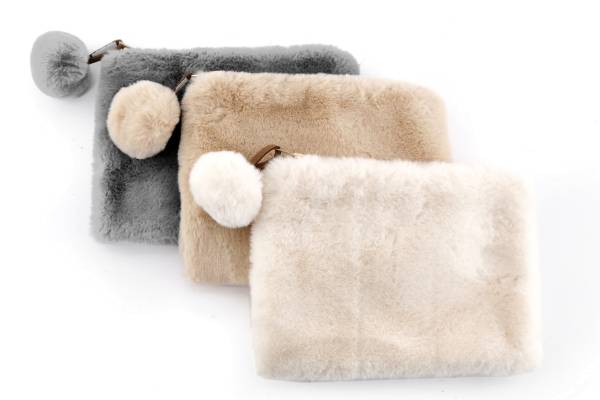 ROOST Schminktasche flauschig TX1303 23x16cm ASS.