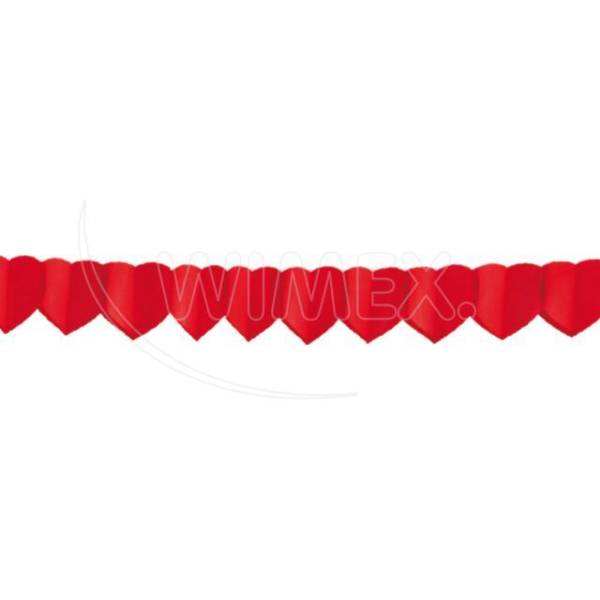 Papier-Girlande Herzen 18cm x 4m – 1 Stück