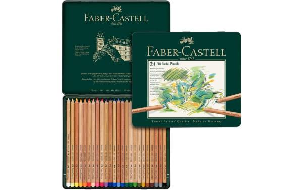 FABER-CASTELL Buntstifte PITT PASTELL, 24er Metalletui