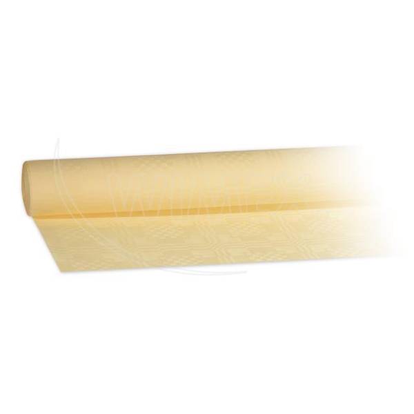 Damasttischtuch (PAP) gerollt champagner 1,2 x 8 m – 1 Stück