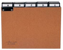 DURABLE Karteiregister A – Z, Pressspan, DIN A5 quer, braun