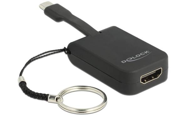 Delock Adapter USB Type-C – HDMI 4K, 30Hz, mit Schlüsselanhänger