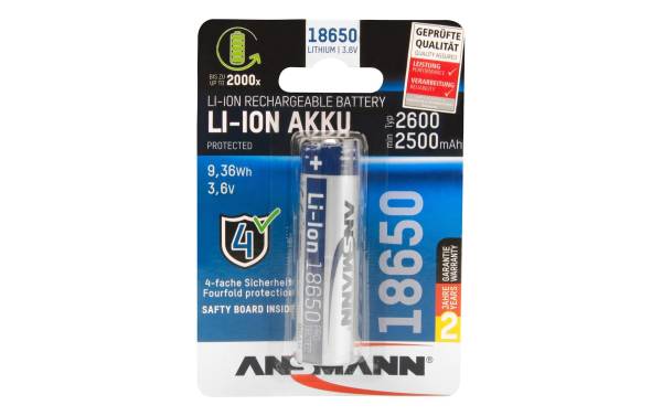 ANSMANN Li-Ion Akku 18650, 3.6 V, 2600 mAh