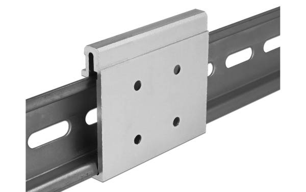 Delock Montageset Aluminium Clip 54 mm für Hutschiene