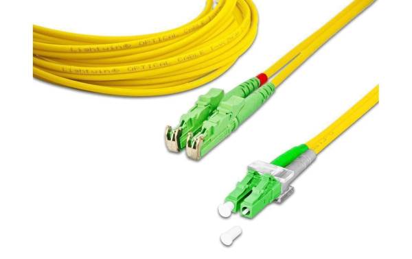 Lightwin LWL-Patchkabel E2000/APC-LC/APC, Singlemode, Duplex, 20m