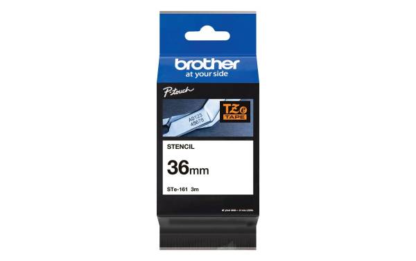 Brother STe-161 Schablonenband Transparent auf Schwarz