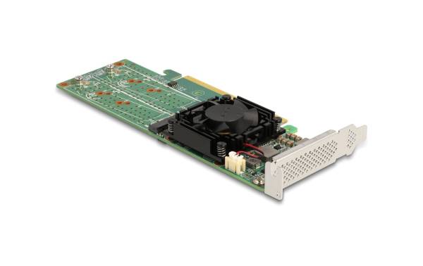 Delock PCI Express x16 Karte zu 4x intern NVMe M.2 Key M – Low Profile