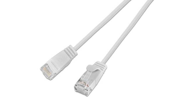 SLIM Slimpatchkabel Cat 6, UTP, 0.15 m, Weiss