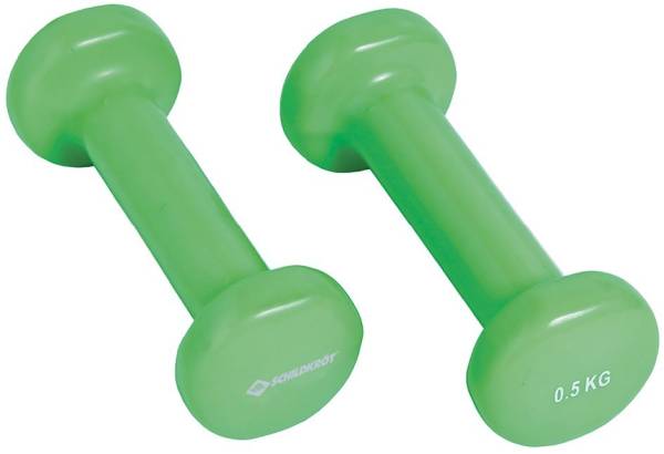 SCHILDKRÖT Vinyl Hanteln, 1,0 kg Set, grün