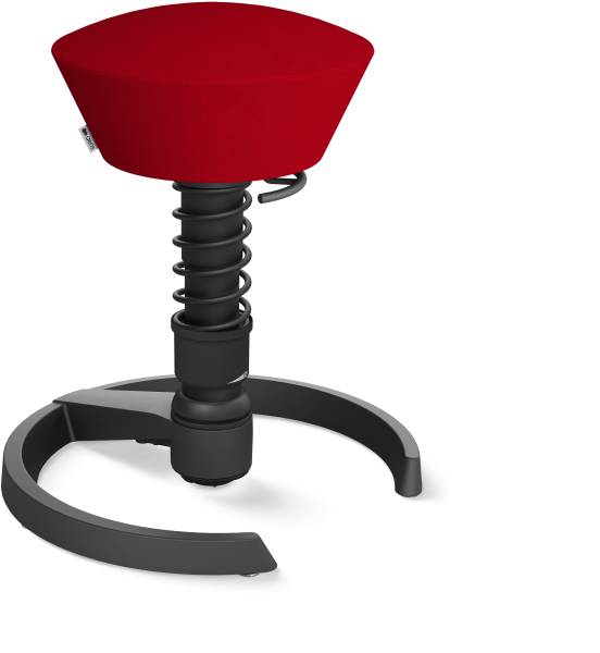Sitzhocker Swopper rot/schwarz, mit Gleiter AERIS 101STBKBK