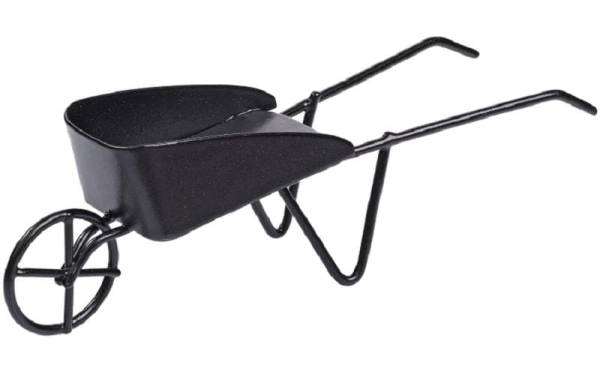 HobbyFun Mini-Utensilien Schubkarre Schwarz