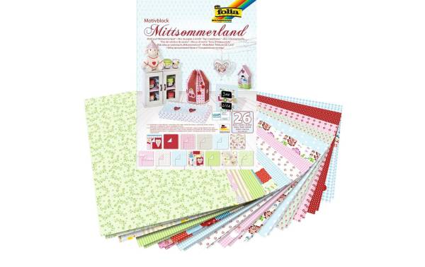 folia Motivblock "Mittsommerland", 240 x 340 mm, 26 Blatt