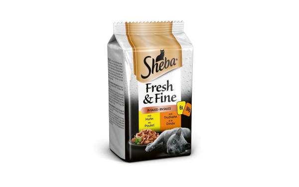 Sheba Nassfutter Fresh &amp; Fine in Sauce Geflügel, 6 x 50 g