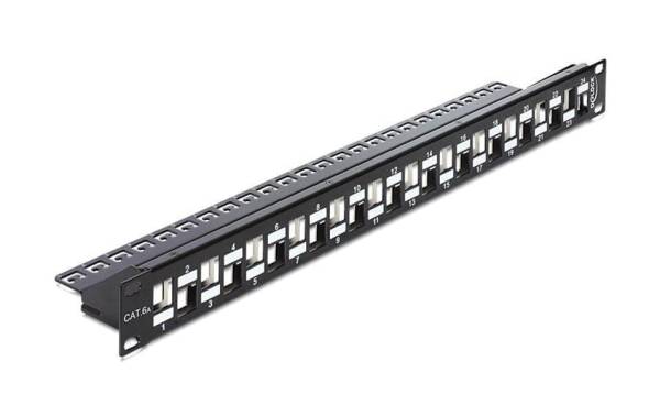 Delock Patchpanel 24 Port, Keystone 19-Rack versetzt