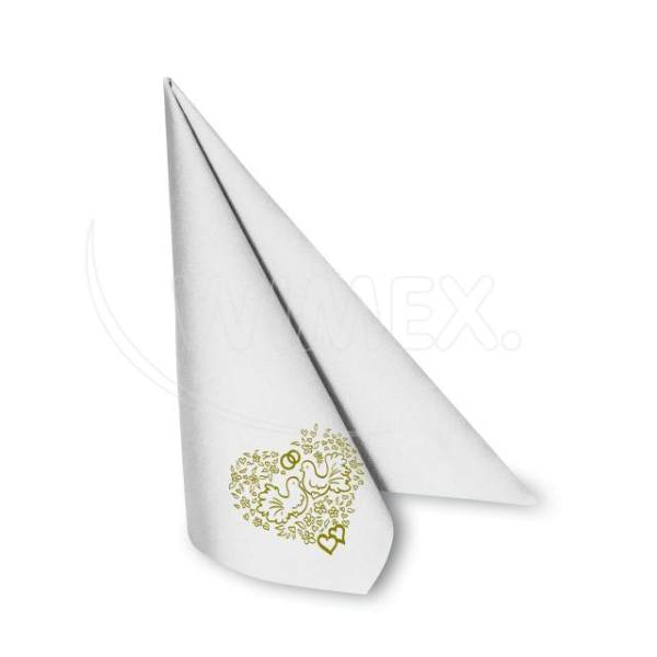 Serviette PREMIUM Hochzeit 40 x 40 cm – 50 Stück