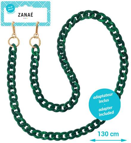 ZANAÉ Phone Necklace Jade 17375 Mineral Spring green