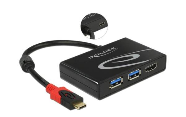 Delock Dockingstation USB 3.1 Typ-C Gen1 – 2x Typ-A + 1x HDMI 4K