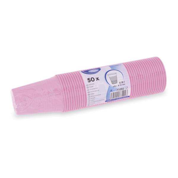 Trinkbecher rosa 0,18 l -PS- ( 70 mm) (50 Stück)