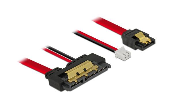 Delock SATA3-Kombikabel 2 Pin Strom, 10 cm