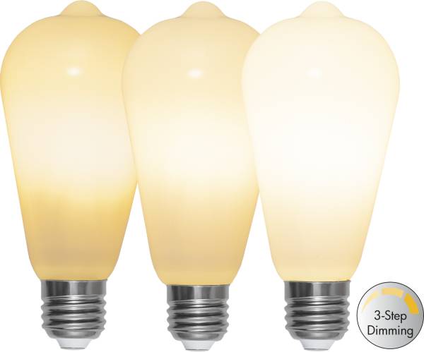 LED Leuchtmittel E27 ST64 Opaque Filament RA90 3-step