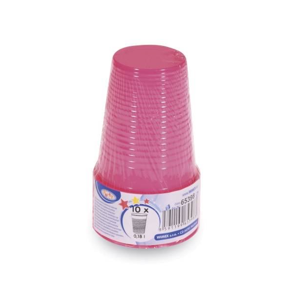 Trinkbecher fuchsia 0,18 l (PS) (10 Stück)