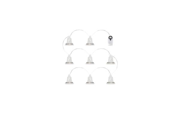 Sirius Weihnachtslichterkette Tiffany Glocke, 8 × Lampen, Silber