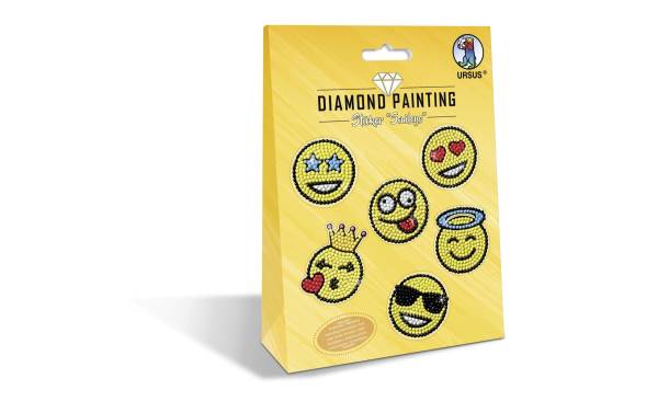 Diamond Sticker Smileys 10x15cm 2 Bogen URSUS 43500006