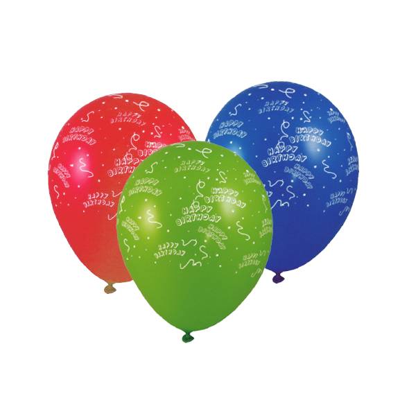 Luftballon -HAPPY BIRTHDAY- bunt gemischt 30cm L – 100 Stück