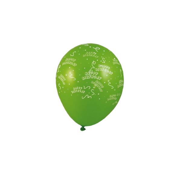 Luftballon -HAPPY BIRTHDAY- bunt gemischt 30cm L – 5 Stück