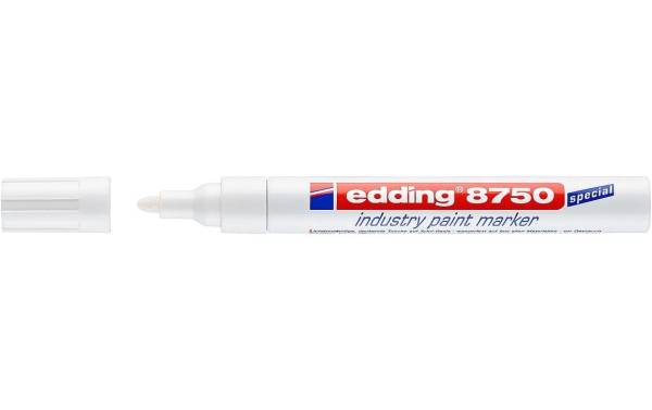 edding Lackmarker Industrie 8750 Weiss, 1 Stück