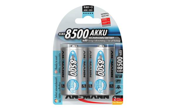ANSMANN NiMH Akku maxE, Mono (D) 8.500 mAh, 2er Blister