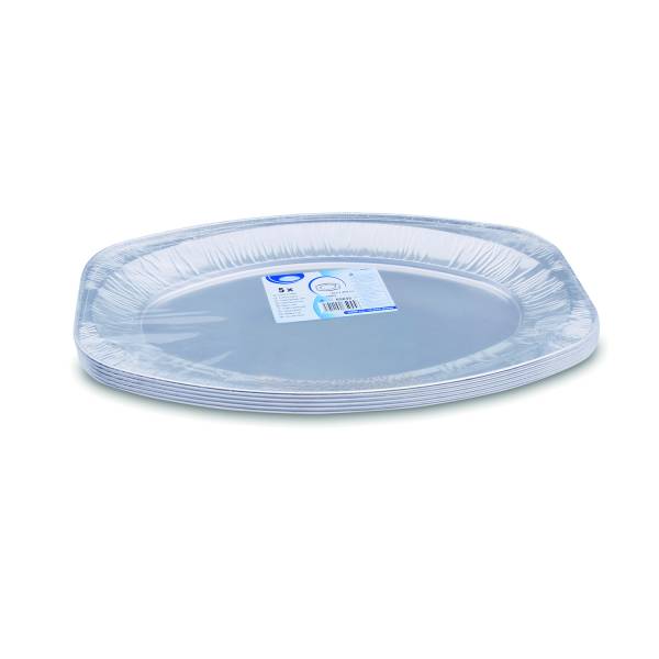 Catering-Platte (ALU) oval 44,5 x 29,5 cm – 5 Stück