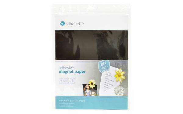 Silhouette Magnetpapier 4 Stück Schwarz