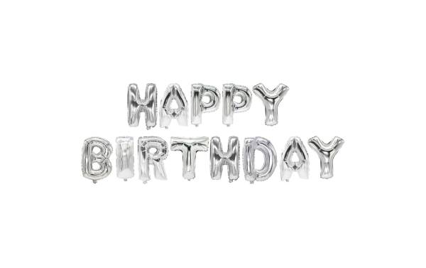 PAPSTAR Folienballon-Set "Happy Birthday", silber