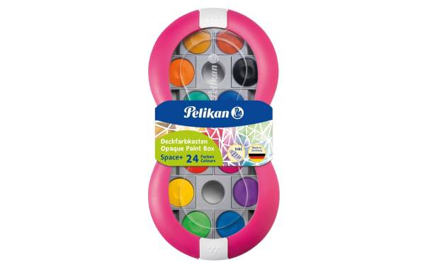 Pelikan Deckfarbkasten Space+, 24 Farben, pink