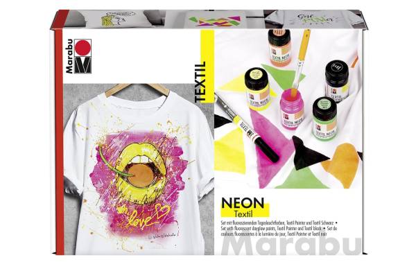 Marabu Textil Neon Set, 4 x 15 ml