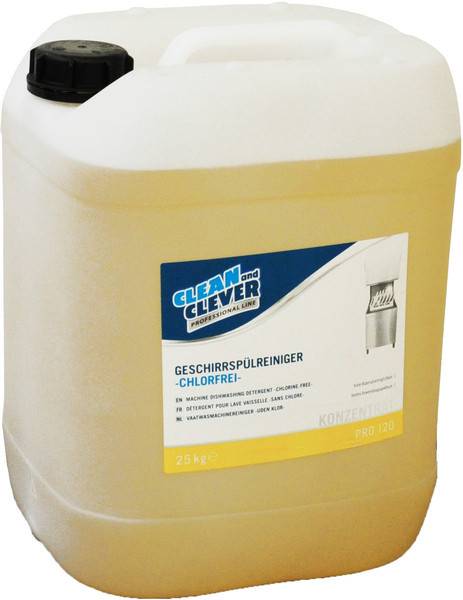 CLEAN and CLEVER Geschirrspülreiniger, chlorfrei PRO 120, Kanister à 25 kg