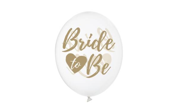 Partydeco Luftballon Bride to be Gold Ø 30 cm, 6 Stück