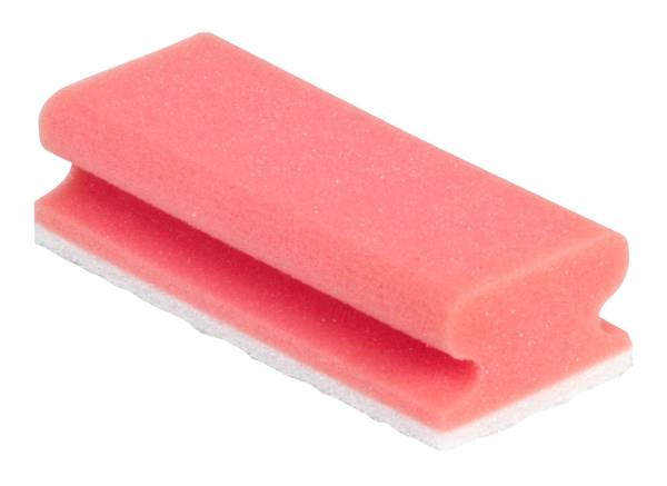 100x Pad-Schwämme Vlies nicht kratzend 10er rot/weiss 95x69x42mm