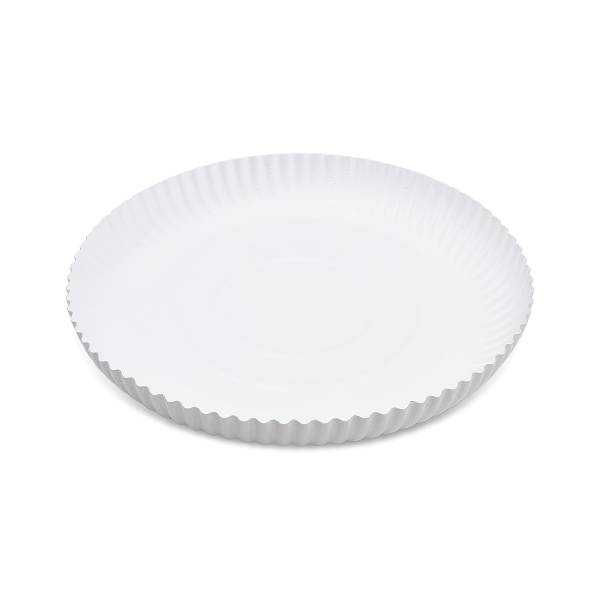Pappteller tief weiß 26cm RECY – 50 Stück
