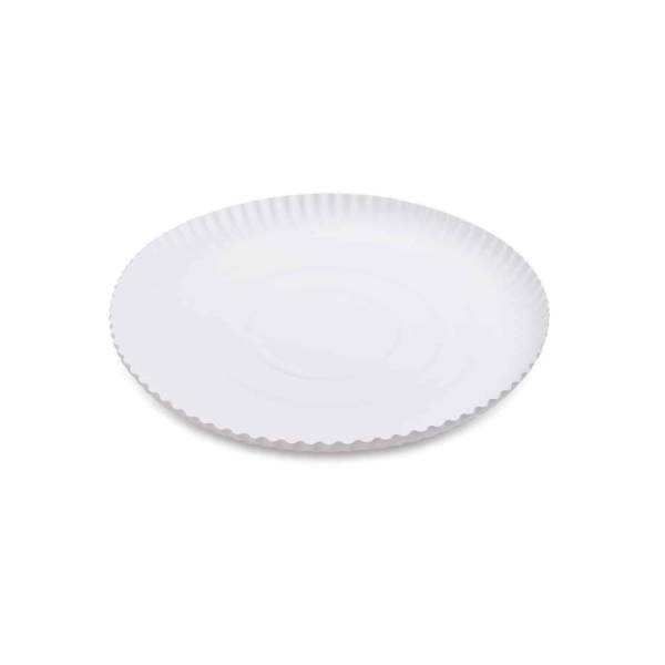 Pappteller tief weiß 26cm – 50 Stück