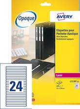 AVERY ZW. Etiquette de classement adhésive, 134 x 11 mm, blanc