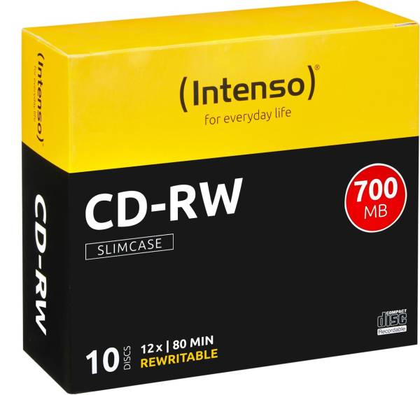 CD-RW Slim 80MIN/700MB 12x 10 Pcs INTENSO 2801622