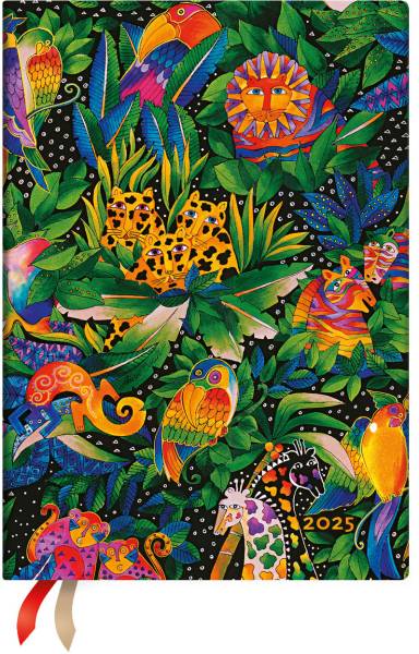 PAPERBLANKS Agenda Jungle Song 2025 DHD6036 1W/1S VSO Midi HC DE 12.5x18cm