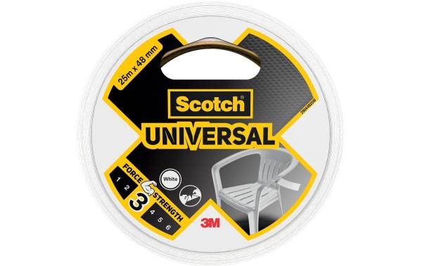 3M Klebeband Scotch Universal 48 mm x 25 m, Weiss