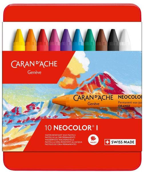 CARAN D'ACHE Wachsmalstift NEOCOLOR I metallic, 10er Etui