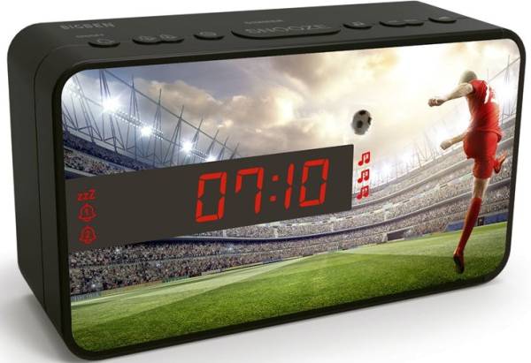 Bigben – Dual Alarm Clock R16 – Soccer [incl. 3 front panels]